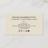 Carte De Visite Zen Calm Midsiècle Design pour les entraîneurs de  (Dos)