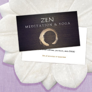 Carte De Visite Zen Circle Enso Yoga et méditation bouddhiste