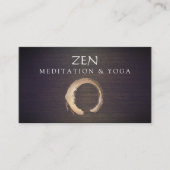 Carte De Visite Zen Circle Enso Yoga et méditation bouddhiste (Devant)