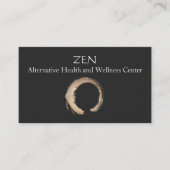 Carte De Visite Zen Circle Enso Yoga et méditation Bouddhiste 3 (Devant)