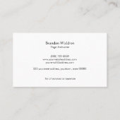 Carte De Visite Zen Circle Enso Yoga et méditation Bouddhiste 3 (Dos)