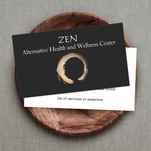 Carte De Visite Zen Circle Enso Yoga et méditation Bouddhiste 3