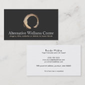 Carte De Visite Zen Circle Enso Yoga et méditation Bouddhiste 3 (Devant / Derrière)