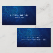 Carte de visite Zen de Mandala bleu profond (Devant / Derrière)