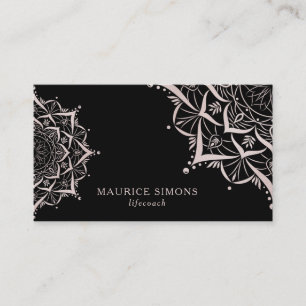 Carte De Visite Zen d'entraîneur de la vie de yoga de mandala