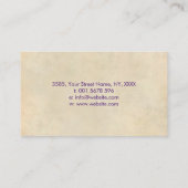 Carte De Visite Zen Enso Circle et pierres Zen - Aquarelle violett (Dos)