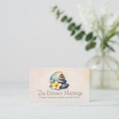 Carte De Visite Zen Serenity Spa Aquarelle Art (Debout devant)