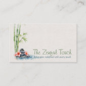 Carte De Visite Zen Serenity Spa Aquarelle Art (Devant)
