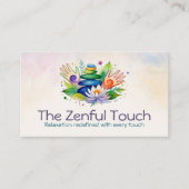 Carte De Visite Zen Serenity Spa Aquarelle Art (Devant)