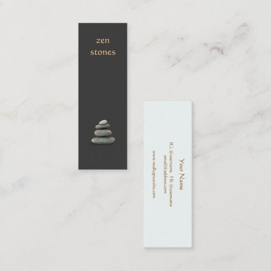 Carte de visite Zen Stones (Devant / Derrière)