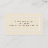 Carte De Visite Zen Stones Gold Tree Silhouette White Orchid (Dos)