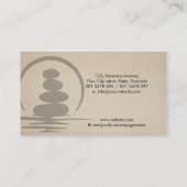 Carte De Visite Zen Stones - harmonie et tranquillité (Dos)