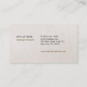 Carte De Visite Zen Stones Massage Thérapiste & Méditation Enseign (Dos)