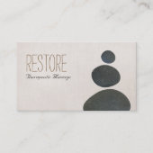 Carte De Visite Zen Stones Massage Thérapiste & Méditation Enseign (Devant)