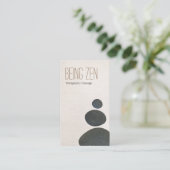 Carte De Visite Zen Stones Massage Thérapiste & Méditation Enseign (Debout devant)