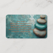 Carte De Visite Zen Stones Spa Wellness Turquoise copper (Dos)