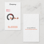 Carte De Visite Zen Tai Ji (Devant / Derrière)