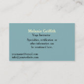 Carte De Visite Zen Yoga - Instructeur ou formateur (Dos)