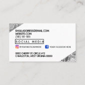 Carte De Visite Zentangle® a inspiré l'art (Dos)