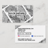 Carte De Visite Zentangle® a inspiré l'art (Devant / Derrière)