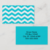 Carte de visite Zig Zag blanche (Devant / Derrière)