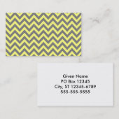 Carte De Visite Zigzag jaune et gris (Devant / Derrière)