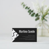 Carte De Visite ZigZag Noir (Debout devant)