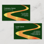 Carte De Visite ZigZag Path - Flame Path - Green 003300 (Devant / Derrière)
