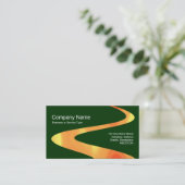 Carte De Visite ZigZag Path - Flame Path - Green 003300 (Debout devant)