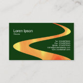 Carte De Visite ZigZag Path - Flame Path - Green 003300 (Dos)