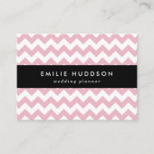 Carte De Visite Zigzag rose, Chevron rose, Motif géométrique (Devant)