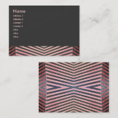 Carte De Visite zigzag rose et noir (Devant / Derrière)