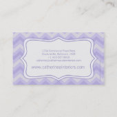 Carte de visite zigzag violet gris design d'intéri (Dos)