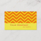 Carte De Visite zigzags orange et jaune vif (Devant)