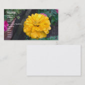 Carte De Visite Zinnia jaune (Devant / Derrière)