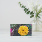 Carte De Visite Zinnia jaune (Debout devant)