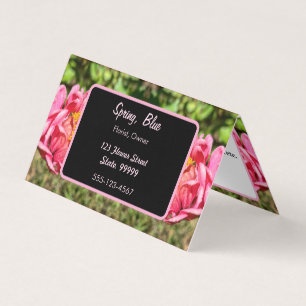 Carte De Visite Zinnias rose personnalisé