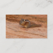 Carte De Visite Zion Chipmunk sur Red Rocks (Dos)