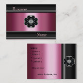 Carte de visite Zizzago Bijou noir rose soie (Devant / Derrière)