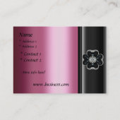 Carte de visite Zizzago Bijou noir rose soie (Dos)