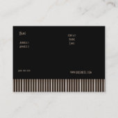 Carte de visite Zizzago Black Gold Biege Art Déco (Dos)