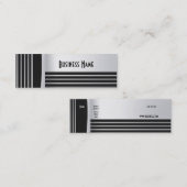 Carte de visite Zizzago Black Silver Art Déco Skin (Devant / Derrière)