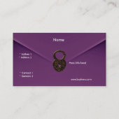 Carte de visite Zizzago Enveloppe en velours viole (Dos)