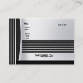 Carte de visite Zizzago Noir Argent Art Déco (Dos)