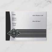 Carte de visite Zizzago Noir Argent Art Déco (Dos)