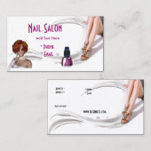 Carte de visite Zizzago Pink Nail Salon (Devant / Derrière)