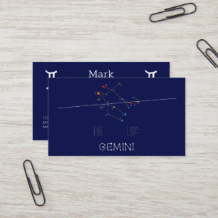 Carte De Visite Zodiac Constellation Gemini