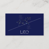 Carte De Visite Zodiac Constellation Leo (Devant)