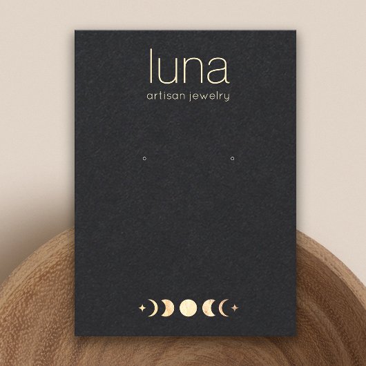 Carte De Visite Zodiac Gold Moon Boho Elevage Bijoux Display
