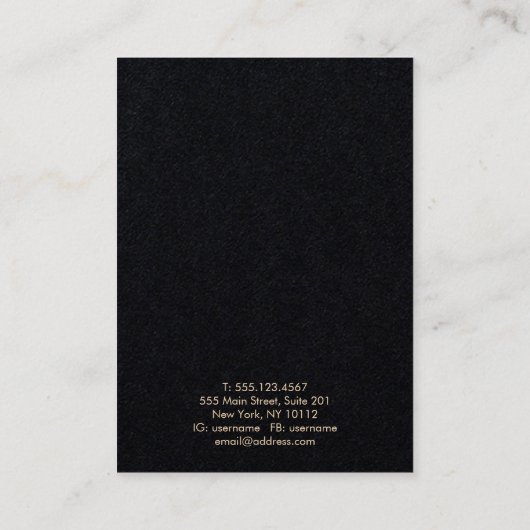 Carte De Visite Zodiac Gold Moon Boho Elevage Bijoux Display (Dos)